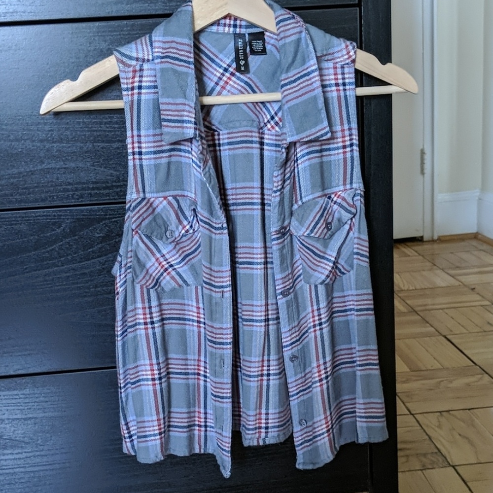 Full Tilt plaid tank top